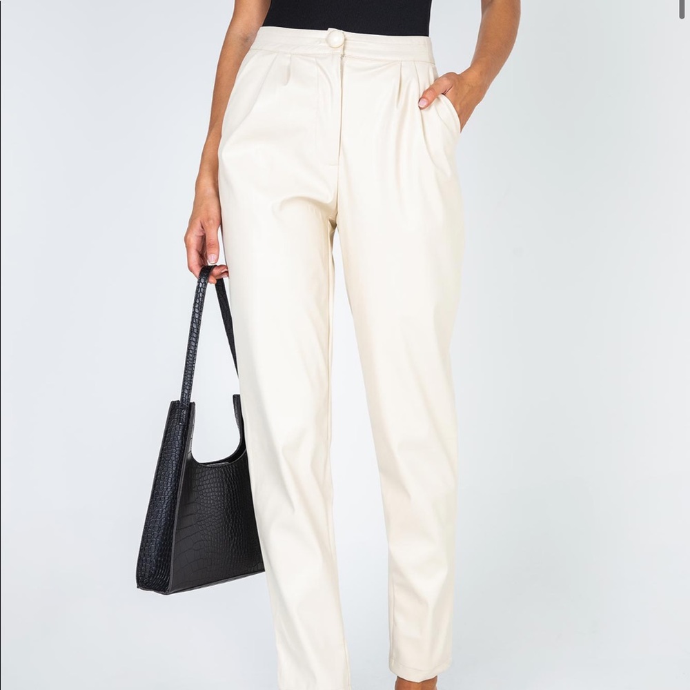 White Leather Pants